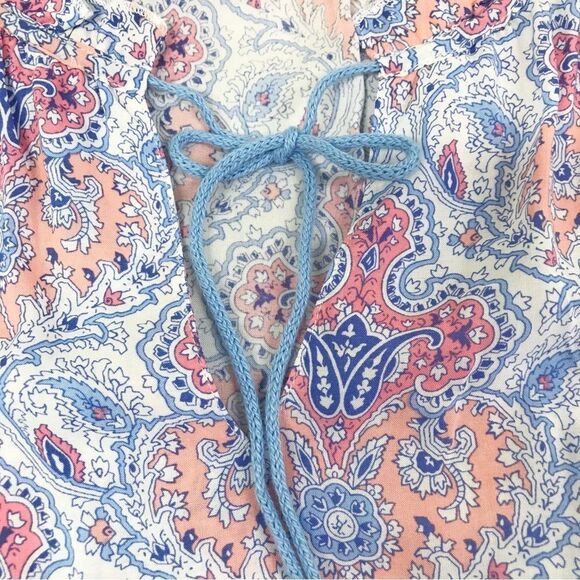 VICTORIA’S SECRET Blue Paisley Print Short Nightgown Sleeveless Size Small New - Picture 6 of 9